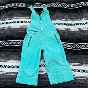 VTG WESLEY TEAL CORDUROY OVERALLS SIZE 4T 100% COTTON ADORABLE